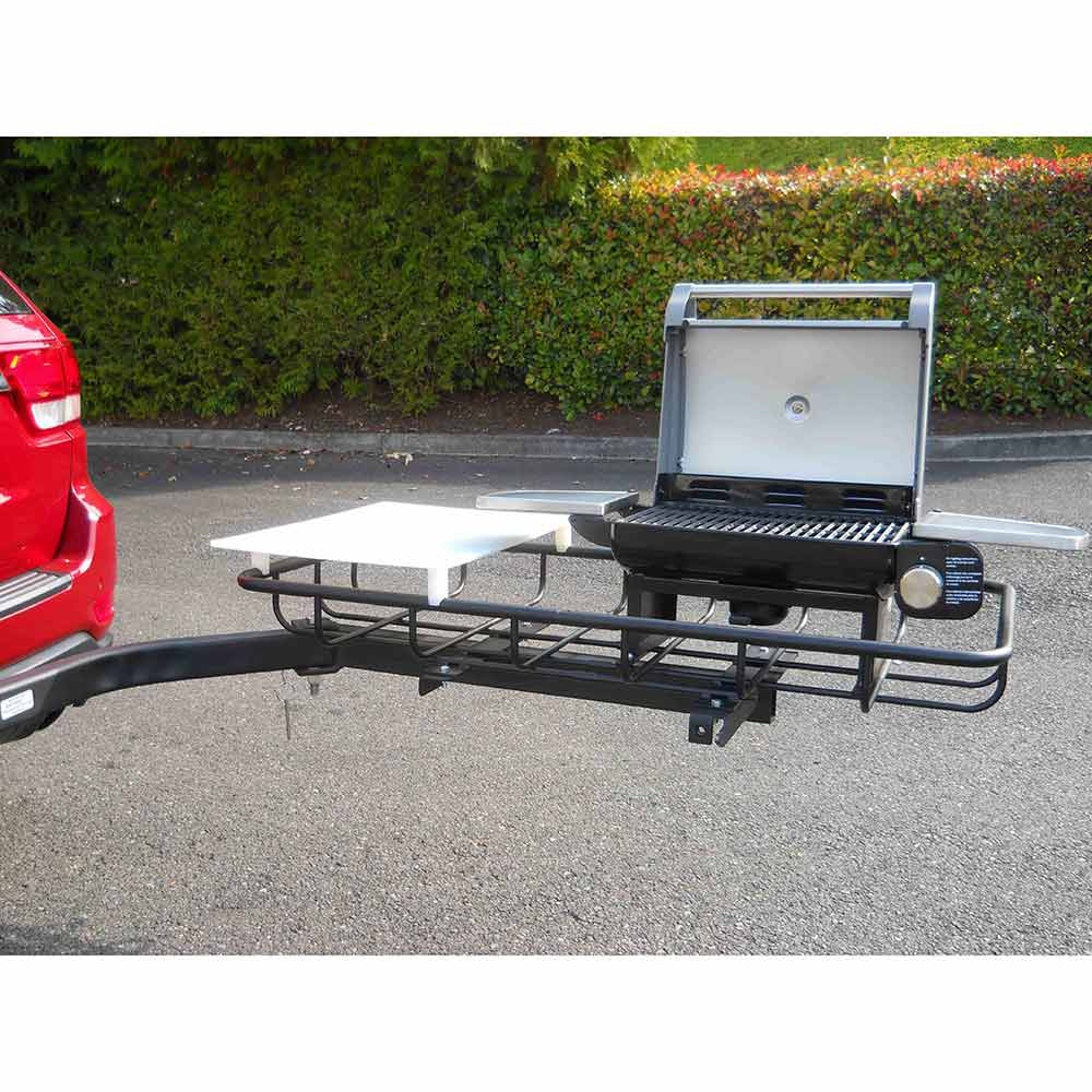 Trailer hitch outlet grill