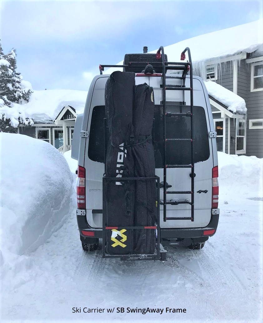 Hitch Ski Carrier on Swingaway Frame StowAway