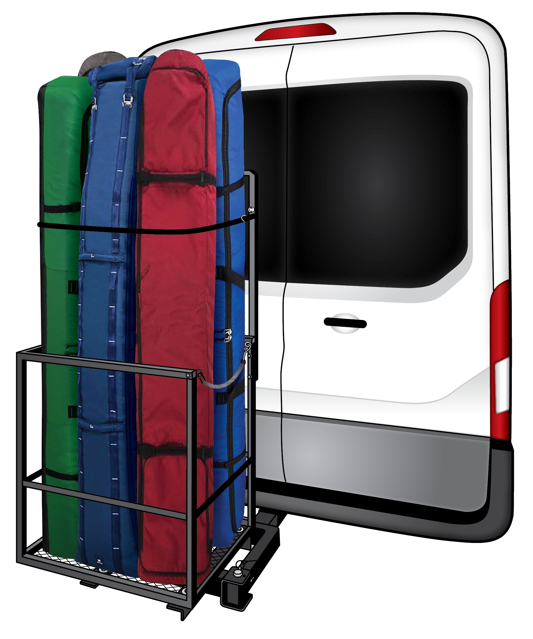 Vertical ski 2025 rack for van