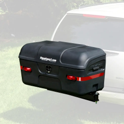 Stowaway max hitch cargo carrier on an SUV