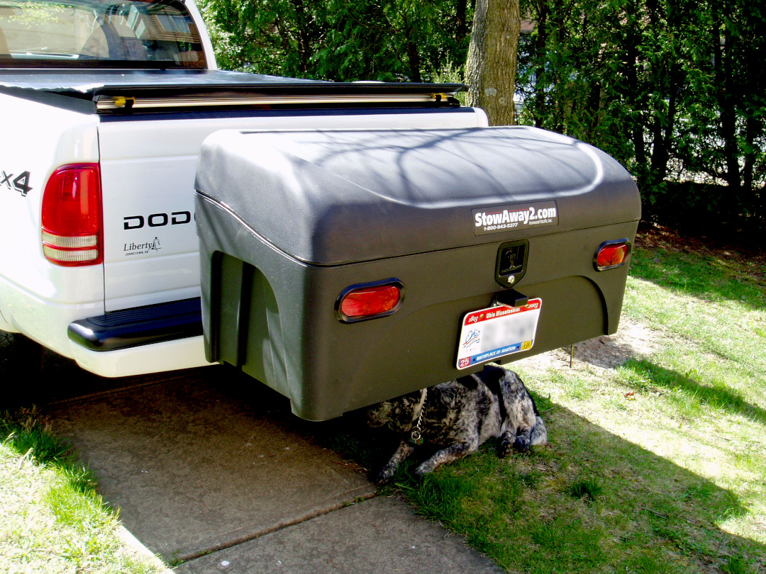 Dodge Dakota with StowAway Standard Hitch Mount Cargo Carrier