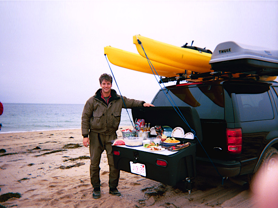 Ford Expedition with Stowaway Carrier at Beach Picnic