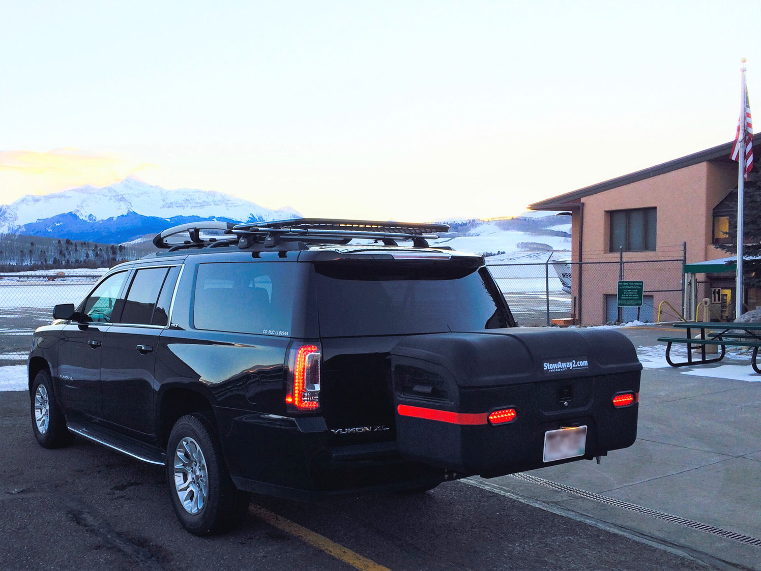 GMC Yukon with StowAway Max Carrier - Telluride Ski Shuttle.